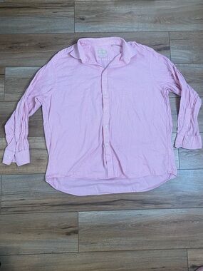 Michael Kors Pink Long-Sleeve Casual Button-Down Shirt 18 32/33